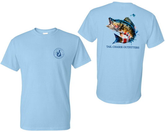 Patriotic Fish Short Sleeve Tee